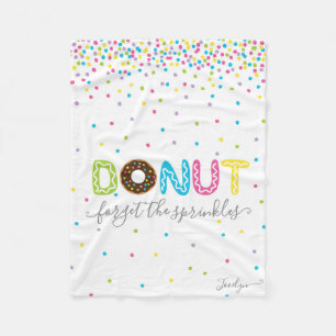 Addieren Sie Namens - personalisierter Krapfen Fleecedecke