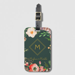 Addieren Sie personalisiertes modernes elegantes Gepäckanhänger