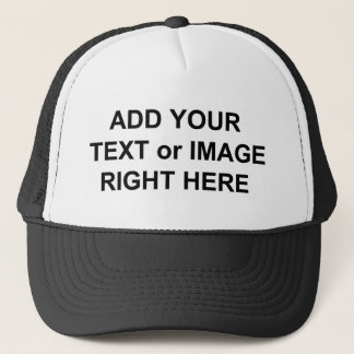 Addieren Sie Text und Bilder, um Geschenke zu Truckerkappe