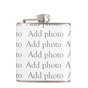 Addieren Sie unsere eigene Fotoflasche Flachmann