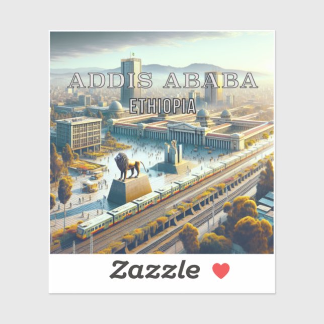 Addis Ababa Äthiopien 3 Inch Vinyl Sticker (Blatt)