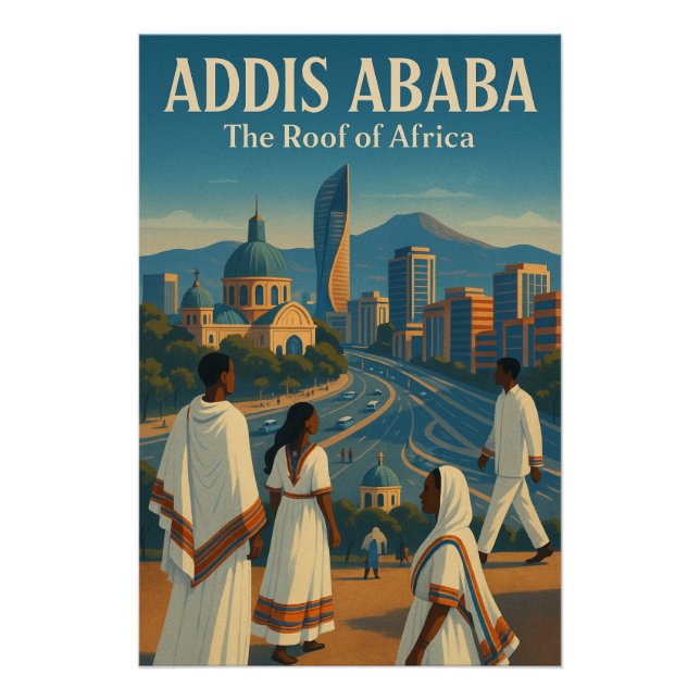 Addis Ababa, Äthiopien Reise 2026 Poster (Vorderseite)