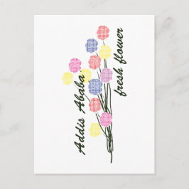 Addis Ababa Fresh Flower – Colorful Floral Art Postkarte