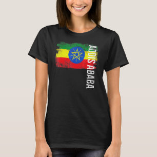 Addis Abeba Äthiopien Flag für Äthiopier Männer Fr T-Shirt