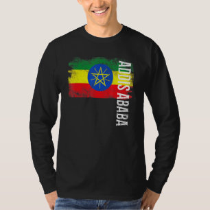 Addis Abeba Äthiopien Flag für Äthiopier Männer Fr T-Shirt