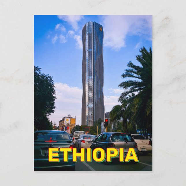 Addis Abeba, Äthiopien Postkarte (Vorderseite)