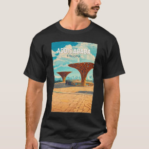 Addis Abeba Äthiopien Reise Kunst Vintage T-Shirt
