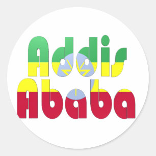 Addis Abeba, Äthiopien Runder Aufkleber
