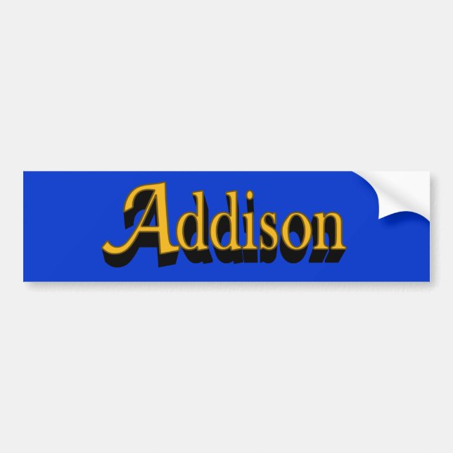 Addison Bumper Sticker Autoaufkleber (Vorne)