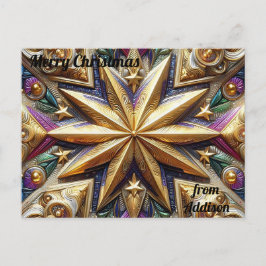 ADDISON ~ CHRISTMAS ~ 3D-Sternmuster ~ Postkarte