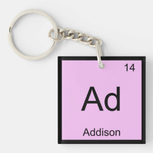 Addison Name Chemie Element Periodensystem Schlüsselanhänger