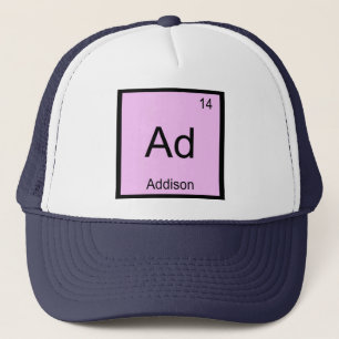 Addison Name Chemie Element Periodensystem Truckerkappe