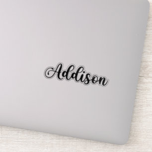 Addison Name - Handgeschriebene Kalligrafie Aufkleber