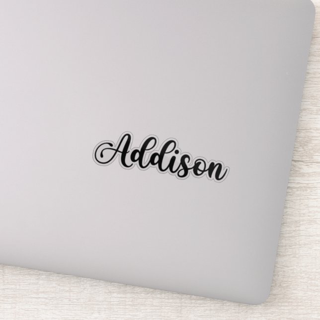 Addison Name - Handgeschriebene Kalligrafie Aufkleber (Detail)