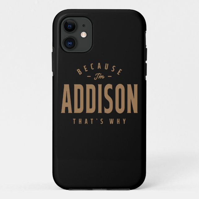 Addison Name Personalisiert Geburtsname Addison Case-Mate iPhone Hülle (Rückseite)