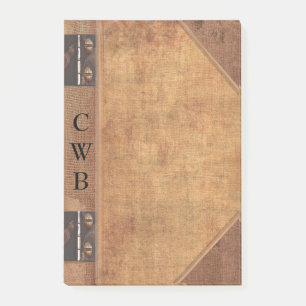 Addison Old Book Cool Monogram Post-it Klebezettel