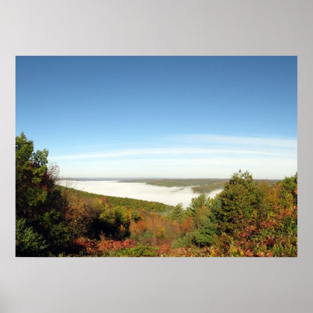 Addison Pinnacle Foggy Valley View Poster (Vorne)