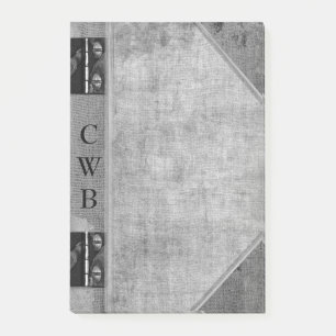 Addison Shade Old Book Cool Monogram Post-it Klebezettel
