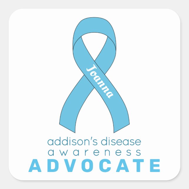 Addison's Disease Advocate White Square Sticker (Vorderseite)