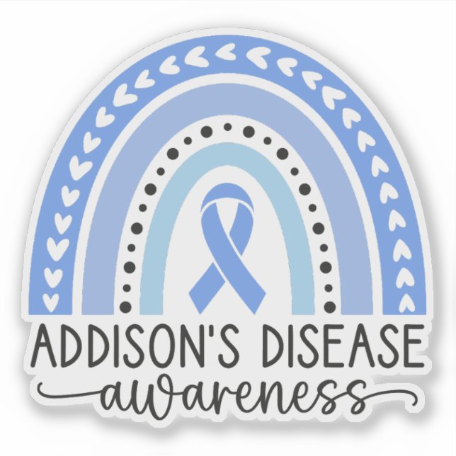 Addison's Disease Awareness Rainbow, Seltene Krank Aufkleber (Vorderseite)