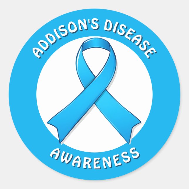Addison's Disease Awareness Ribbon Runder Aufkleber (Vorderseite)