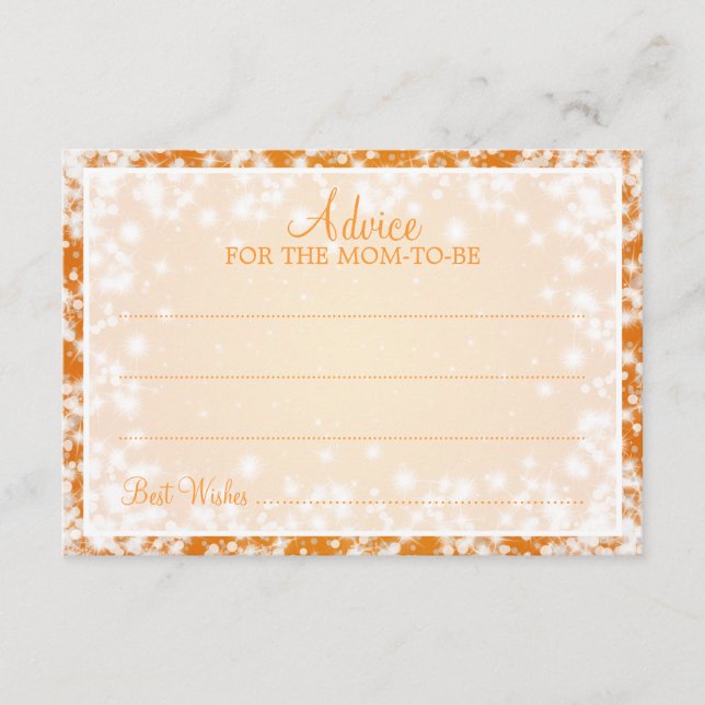 Addon Card Kinderdusche Winter Sparkle Orange Hinweiskarte (Vorderseite)