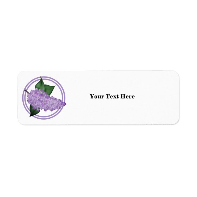 Address Labels-Lilac-Blume (Vorne)