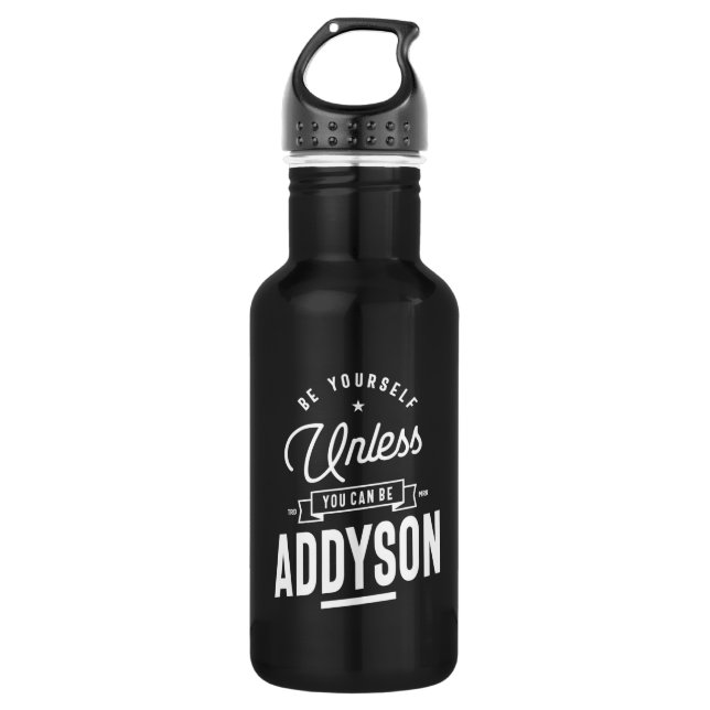 Addyson Personalisiert Name Birthday Edelstahlflasche (Vorderseite)