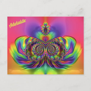 ADELAIDE ~ 3D-Designmuster ~ Mehrere Farben Postkarte