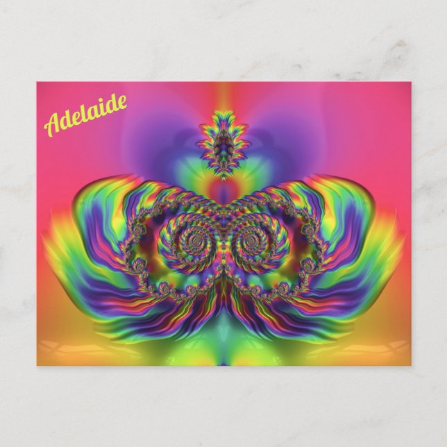 ADELAIDE ~ 3D-Entwurfsmuster ~ Mehrfarben Postkarte (Vorderseite)