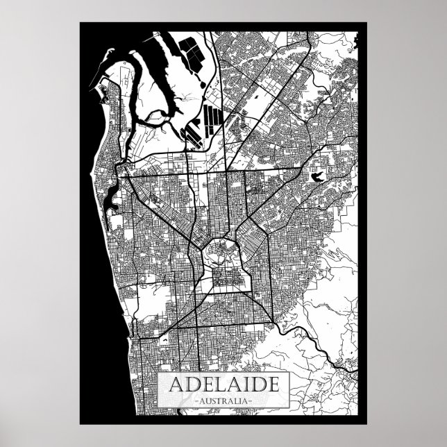Adelaide Australia City Map Poster (Vorne)