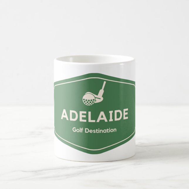 Adelaide Australia - Golf Course Destination Logo Kaffeetasse (Mittel)