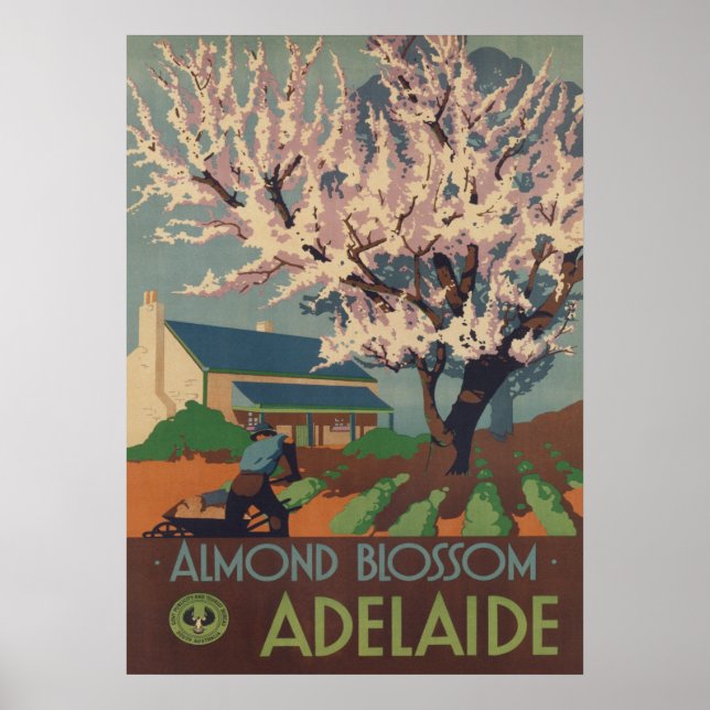 Adelaide, Australia Vintage Travel Poster (Vorne)