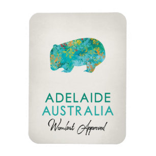 Adelaide Australia Wombat Magnet