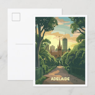 Adelaide Australien Kunst Vintage Reise Postkarte