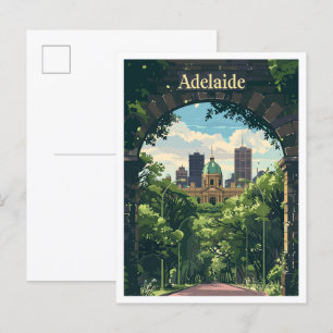 Adelaide Australien Kunst Vintage Reise Postkarte