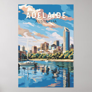 Adelaide Australien Reise Kunst Vintage Poster