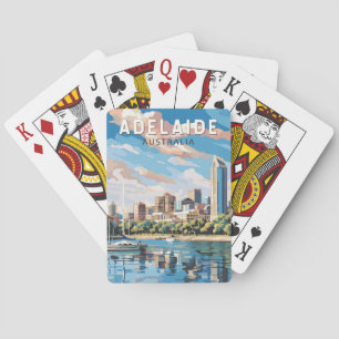 Adelaide Australien Reise Kunst Vintage Spielkarten