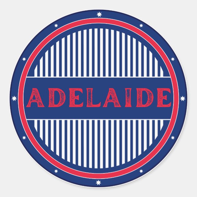 Adelaide City Pride Emblem – Australian Identity Runder Aufkleber (Vorderseite)