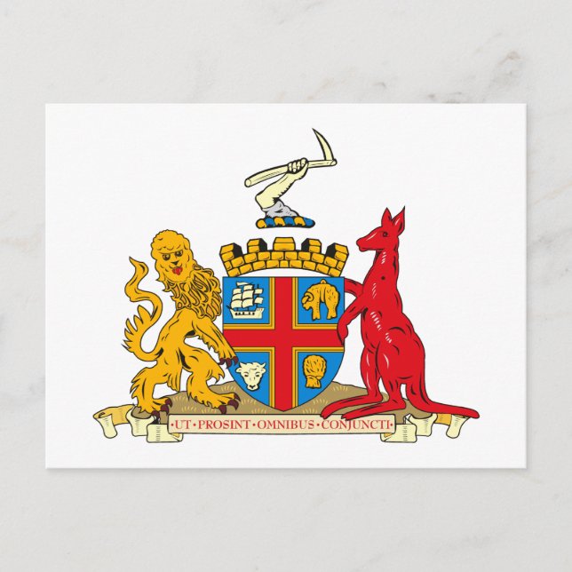 Adelaide Coat of Arms Postcard Postkarte (Vorderseite)