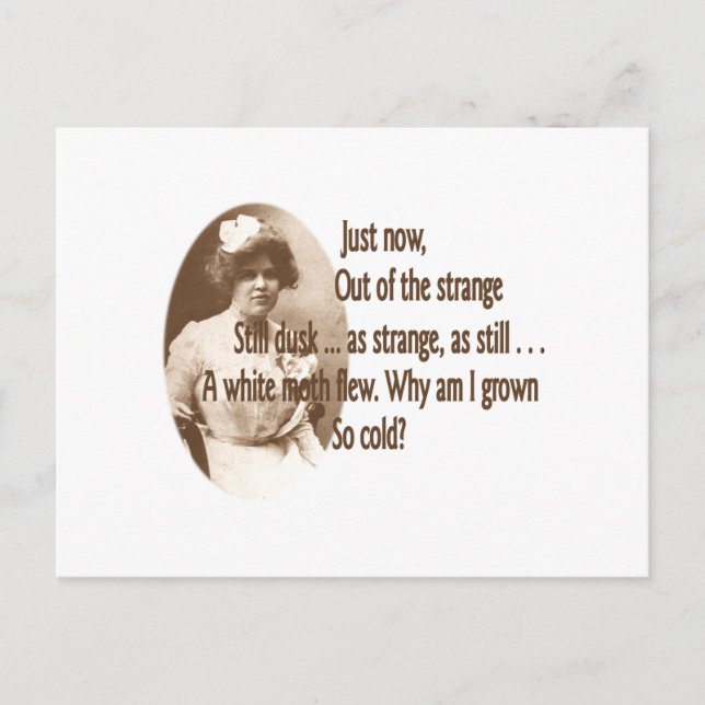 Adelaide Crapsey Warning Postkarte (Vorderseite)