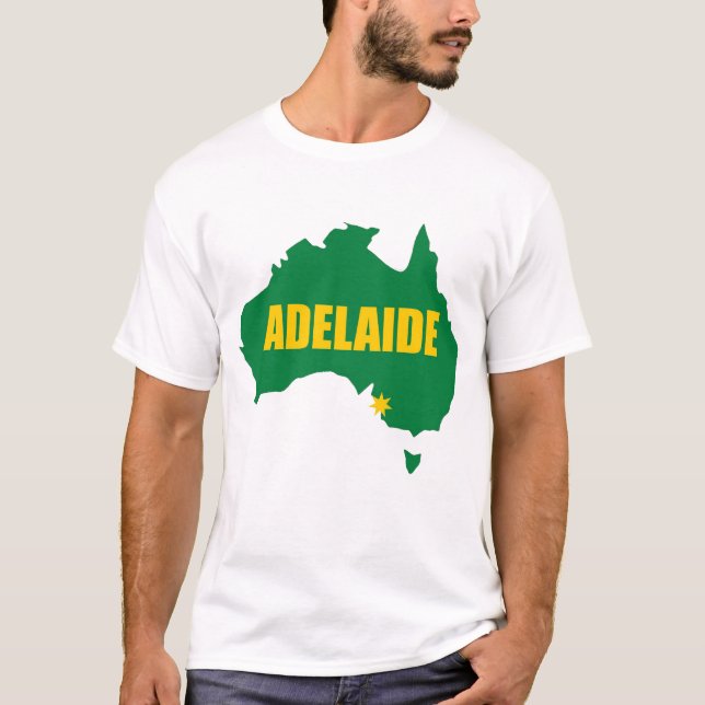 Adelaide-Grün und Goldkarten-T - Shirt (Vorderseite)