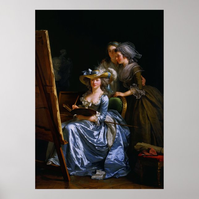 Adélaïde Labille-Guiard Selbstportrait mit zwei Pu Poster (Vorne)