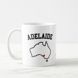 Adelaide Stadtkarte Maßgeschneidertes Jahr Kaffeetasse
