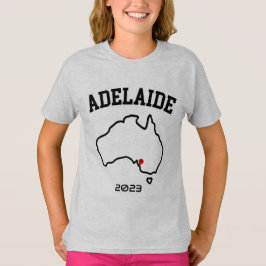 Adelaide Stadtkarte Maßgeschneidertes Jahr T-Shirt