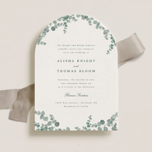 Adelaide Watercolor Eukalyptus Greenerity Wedding Einladung