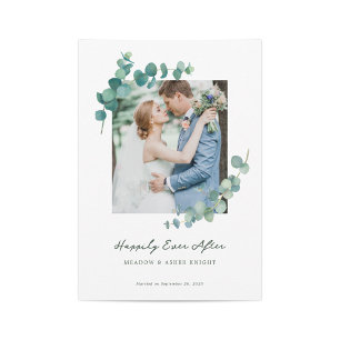 Adelaide Watercolor Grüne Hochzeitsankündigung Einladung