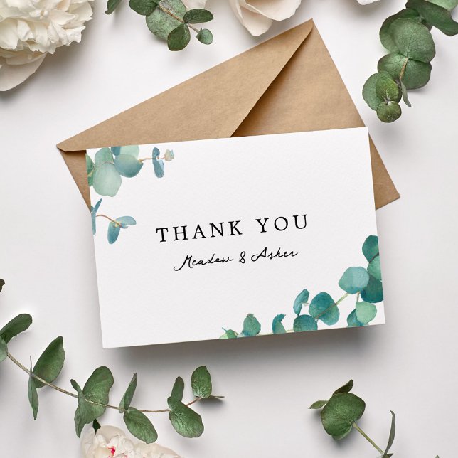 Adelaide Wedding Eukalyptus Vielen Dank Dankeskarte (Von Creator hochgeladen)