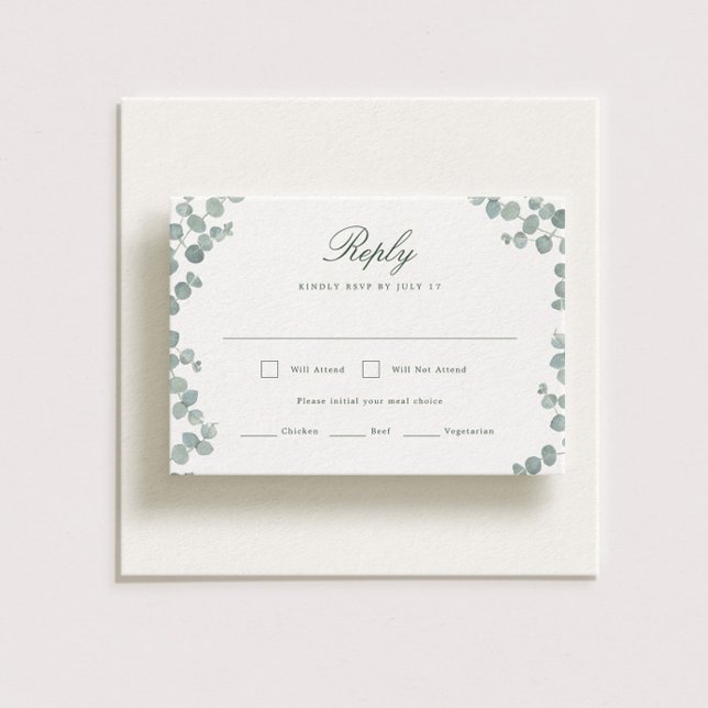 Adelaide Wedding Horizontal RSVP Card Karte (Von Creator hochgeladen)