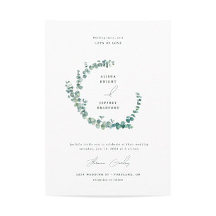 Adelaide Wedding Watercolor Eucalyptus Einladung